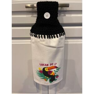 Crochet Top Kitchen Towel- Toucan Do It